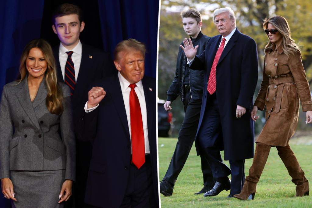 Barron Trump Stands Tall Above Donald and Melania at Inauguration Ceremony