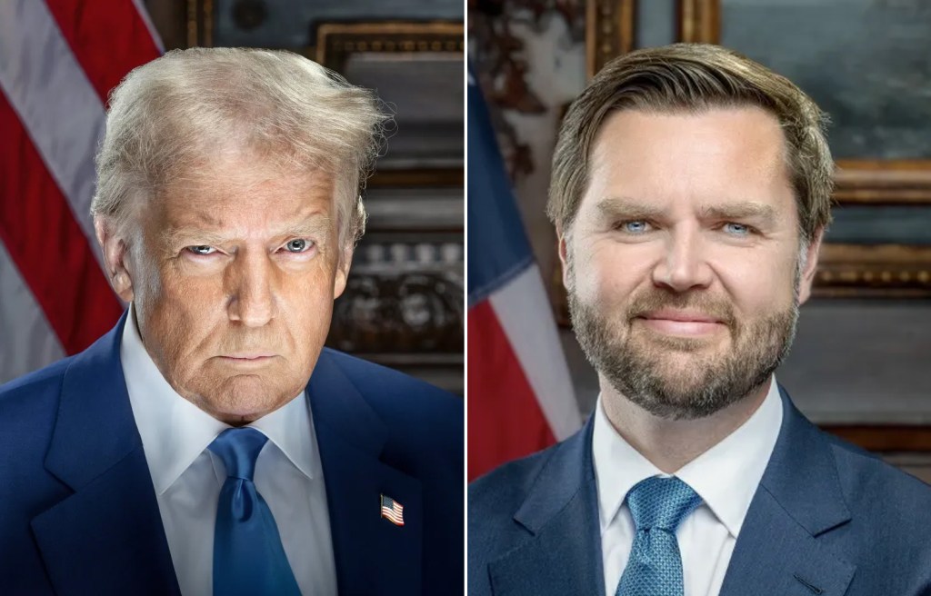 Donald Trump and JD Vance Official Portraits Unveiled Ahead of Inauguration