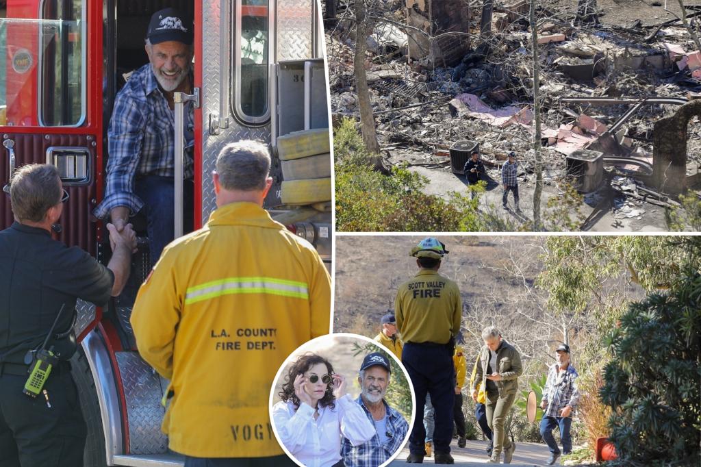 Mel Gibson Inspects .5M Malibu Mansion Ruins After Palisades Fire