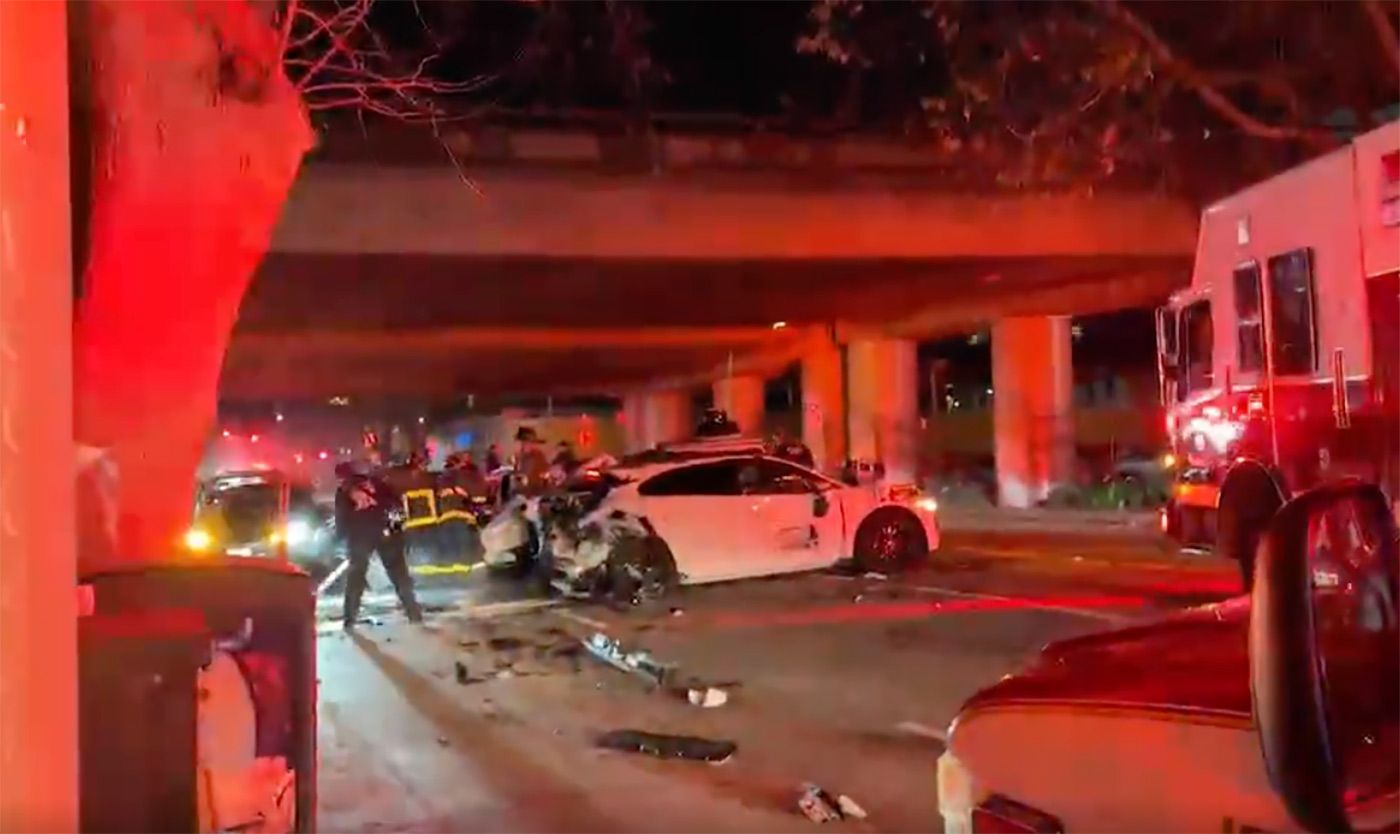 One Killed, Seven Injured in SoMa Multi-Vehicle Crash Involving Tesla