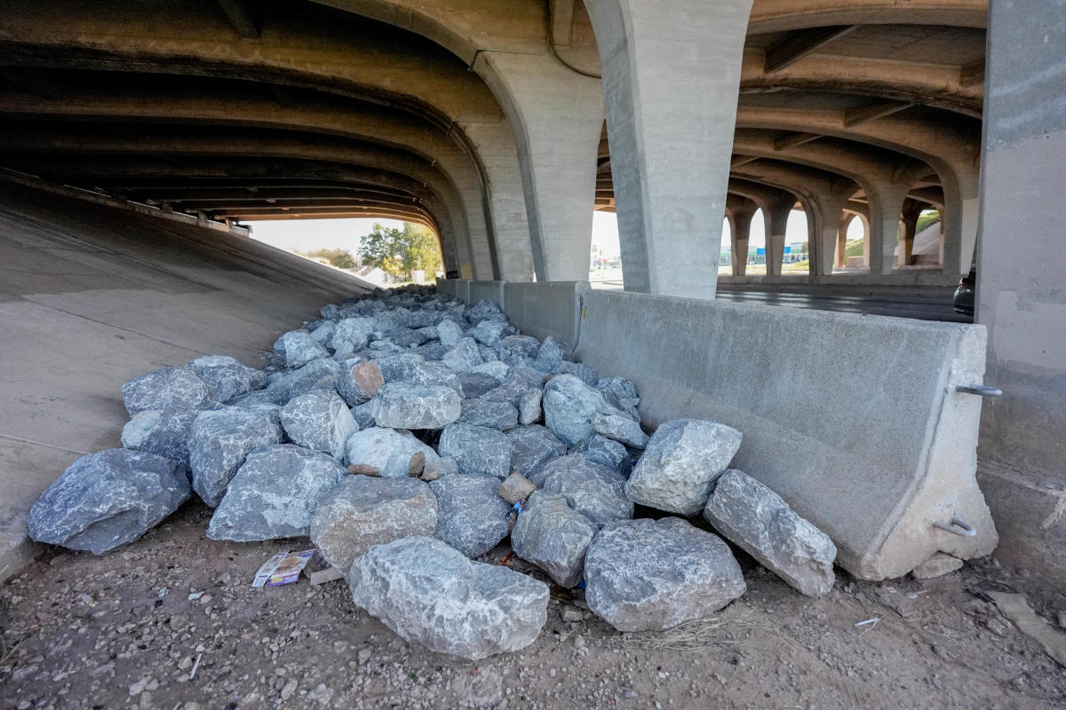 Rocks Under OKC Bridges Spark Debate on Homelessness and Architecture